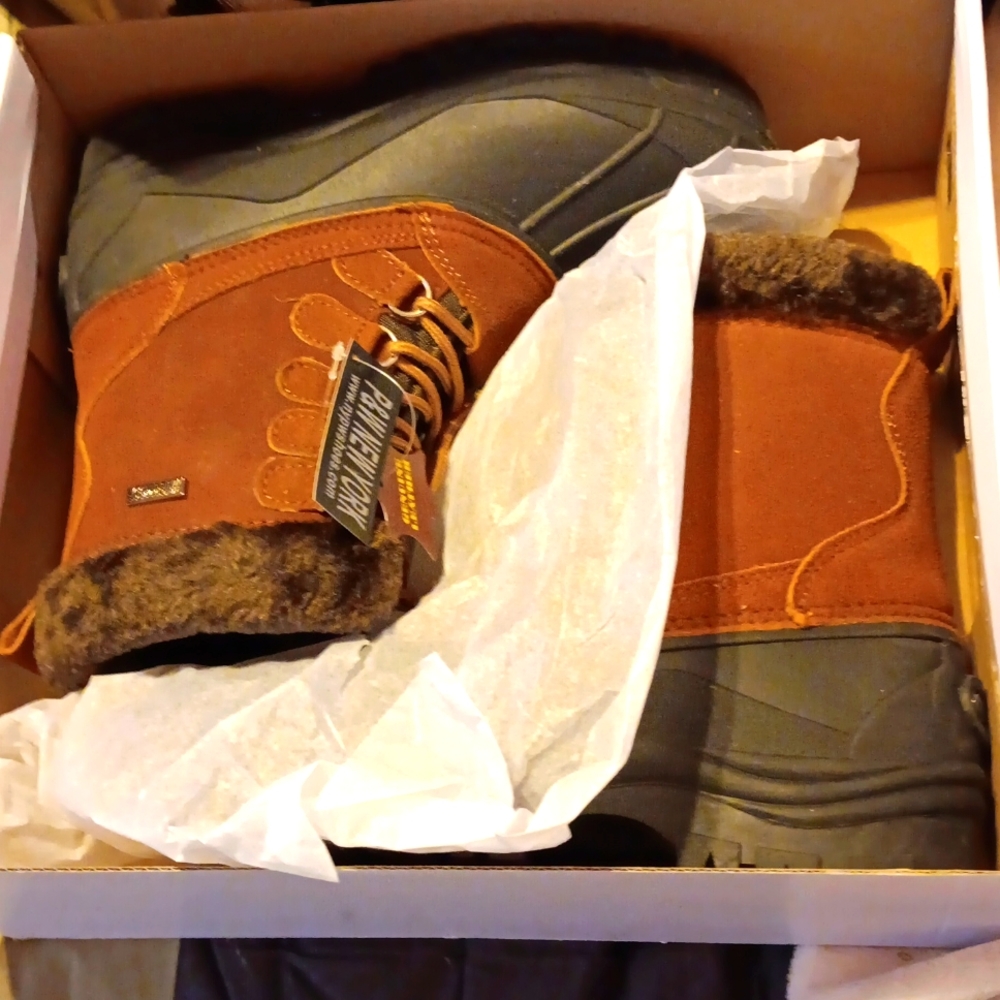P&W leather snow rain boots